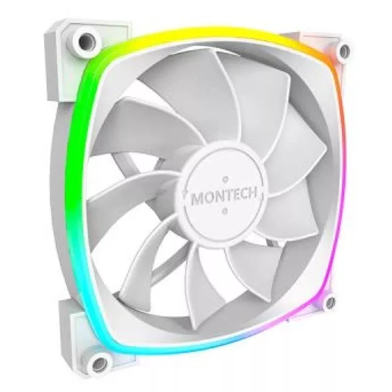 Wentylator do obudowy komputera Montech RX120 PWM 12 cm biały 3 szt.