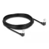 DeLOCK Kabel sieciowy RJ45 kat.6A S/FTP cienki 90° w dół 5m czarny