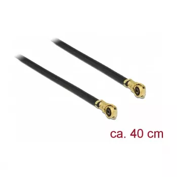 Kabel koncentryczny DeLOCK 89645 0,4m MHF IV HSC MXHP32 czarny złoty