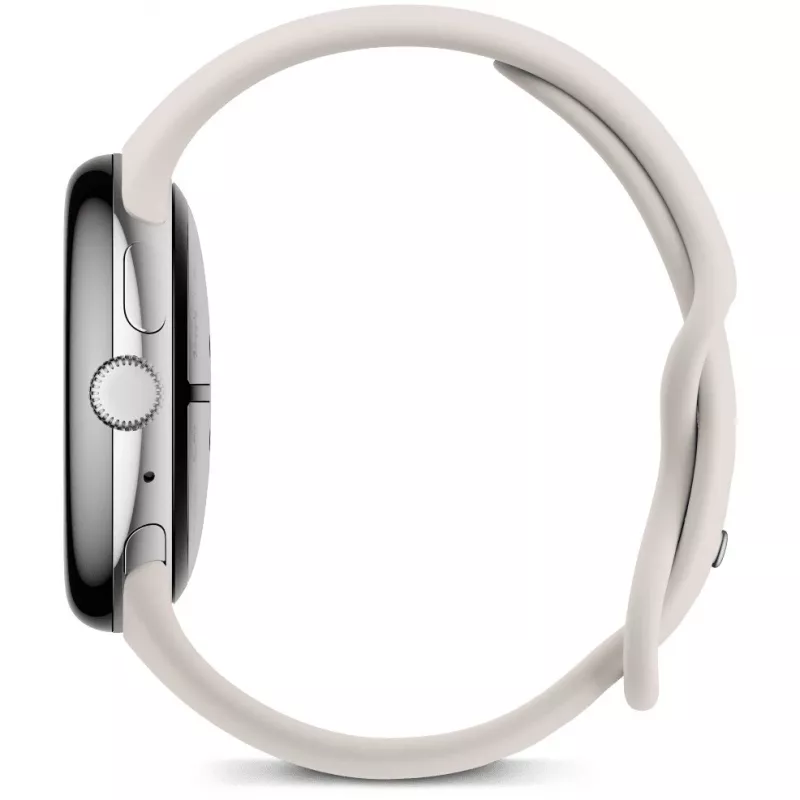 Google Pixel Watch 3 45 mm Wi-Fi smartwatch, srebrny polerowany (Porcelain)