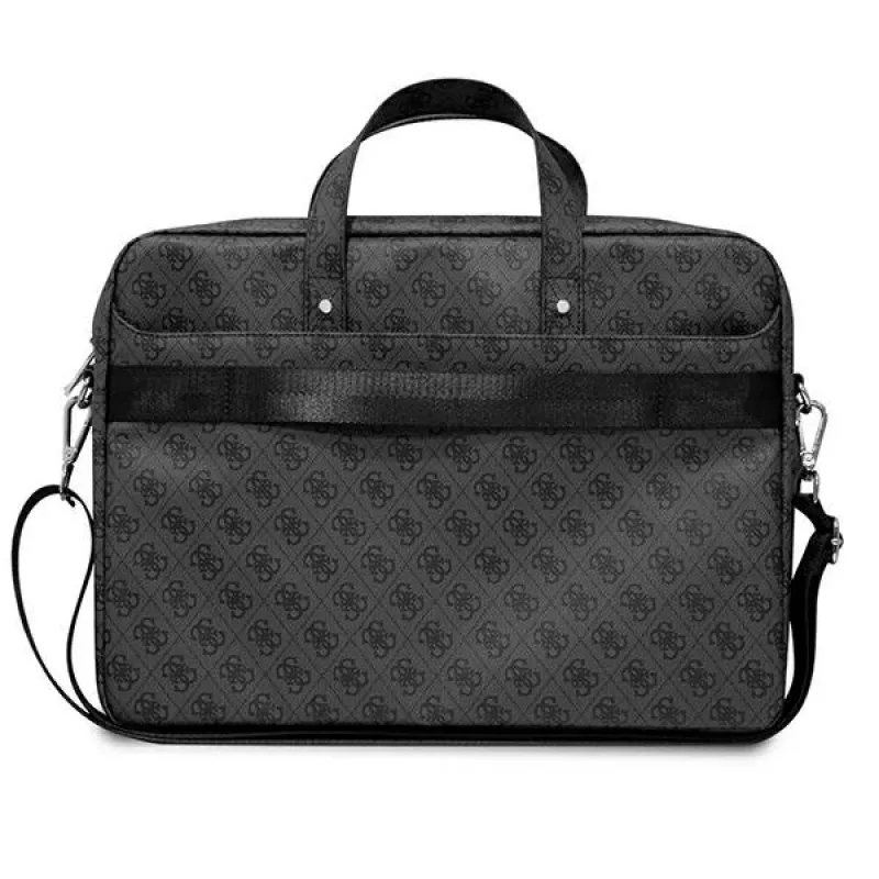 Torba na laptop GUESS GUCB15P4TK 16 cali czarny Saffiano z logo 4G Triangle