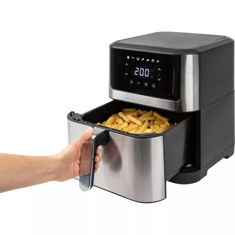 Frytownica ProfiCook PC-FR 1269 H Single 8 L wolnostojąca 1800 W frytkownica na gorące powietrze czarna, stal nierdzewna