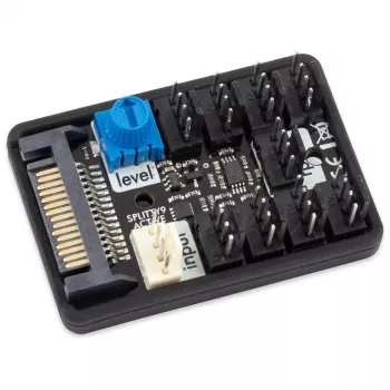 Kontroler wentylatora Aqua-Computer 53283 — złącze 4-pin, prąd znamionowy 4,5 A, 57×39×16 mm