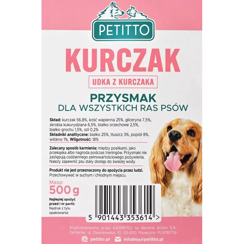 PETITTO Chicken legs - przysmak dla psa - 500g