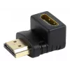 Zmieniacz płci HDMI GEMBIRD A-HDMI90-FML, HDMI na HDMI, adapter kątowy 90°, czarny