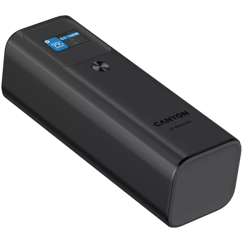 Canyon PB-2010 - Powerbank - Li-Pol - 27.000 mAh - Wyświetlacz cyfrowy - 2xUSB-C + 1xUSB-A - Power