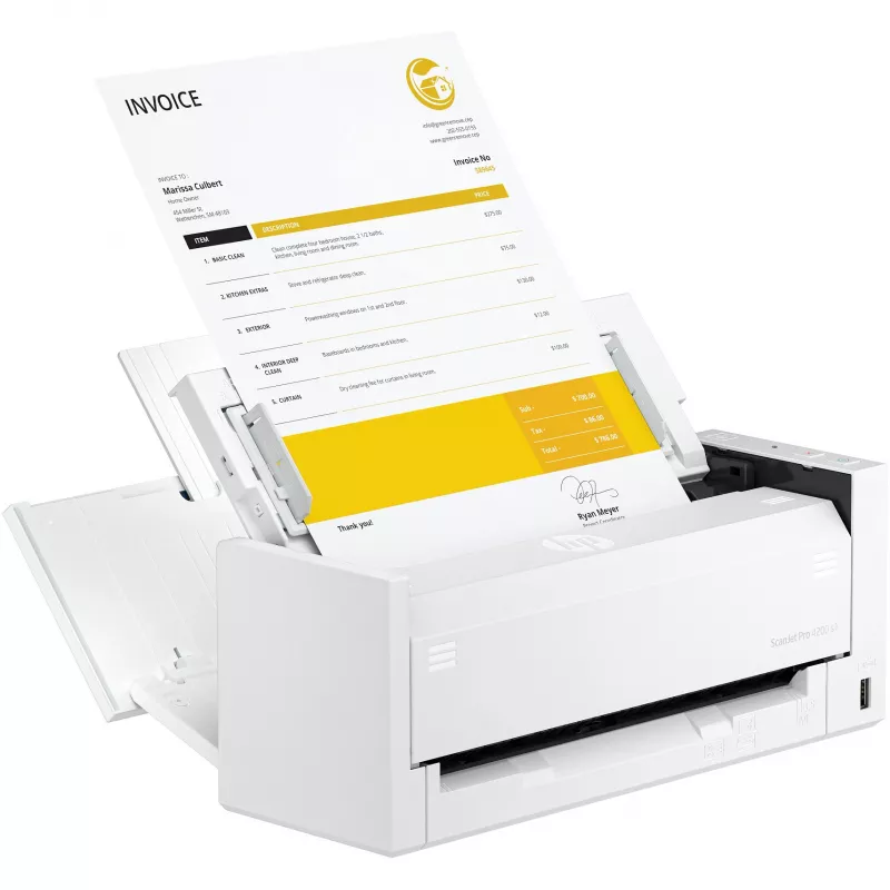 Skaner ADF HP ScanJet Pro 4200 s1 600 x 600 DPI A4 Niebieski Biały