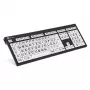 Klawiatura Logickeyboard XL Print Universal USB QWERTZ German Czarny biały