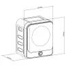 Suszarka do prania GreenBlue GB415, kompaktowa suszarka domowa, pojemność 3 kg, 830 W, bęben 260×460 mm, szary