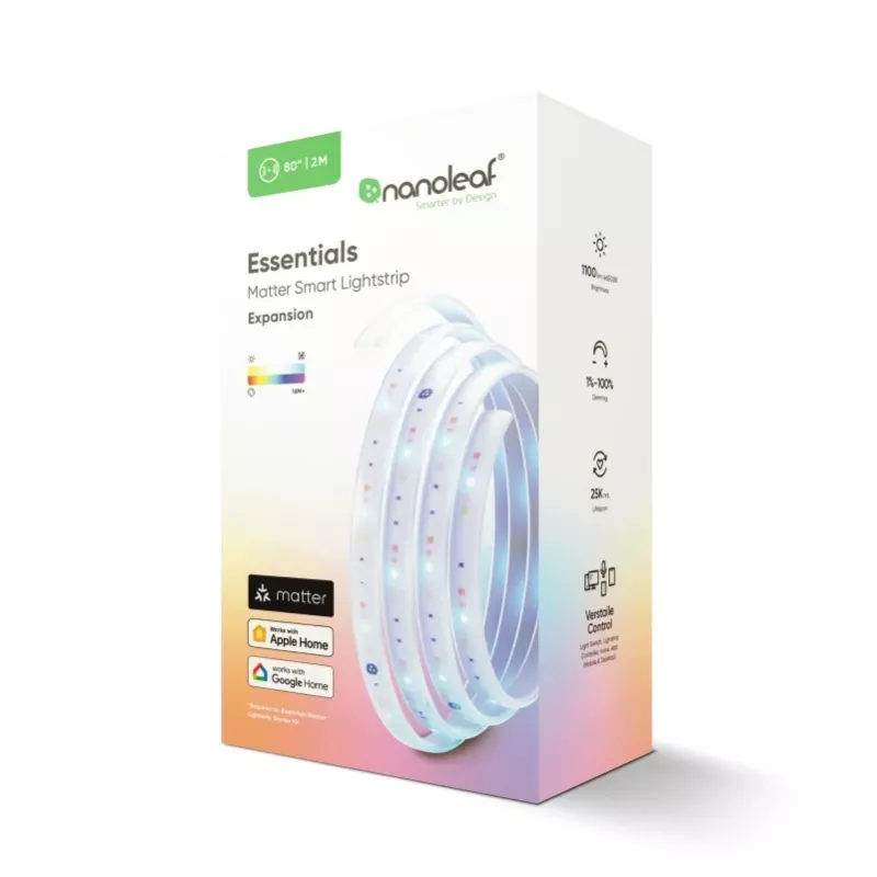 Nanoleaf Essentials Light Strips Expansion 2 Meters | 23 W | RGBCW | Bluetooth, Thread | 2700 - 6500 K