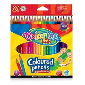 Colorino Kids Heksagonalne kczerwonyki kolorowe 24 kolory