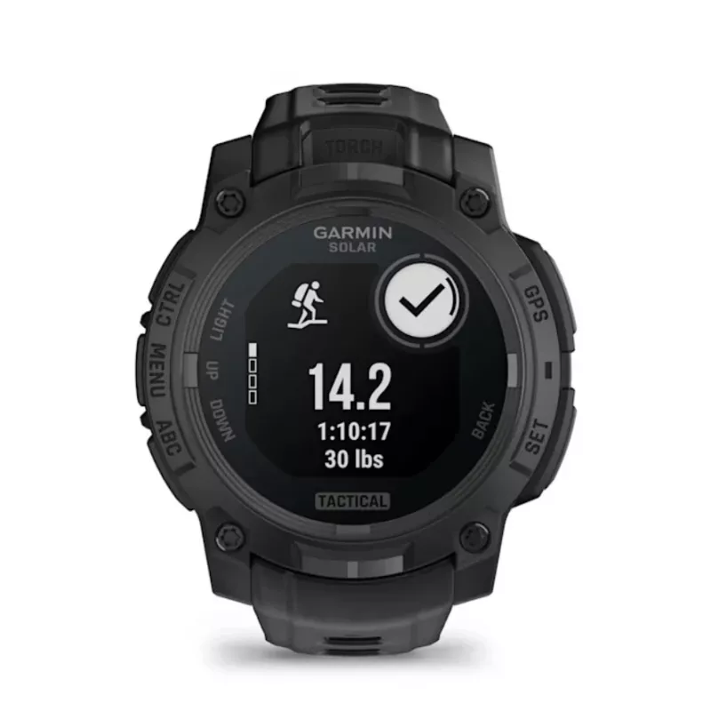 Smartwatch GARMIN Instinct 3 45 mm Solar Tactical Edition Czarny — 45 mm, ładowanie solarne, GPS, pulsometr
