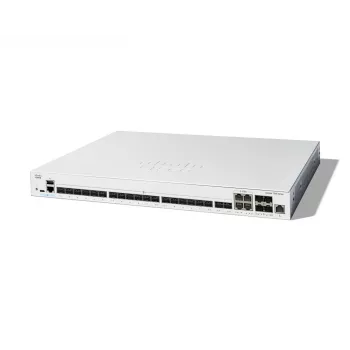 Przełącznik sieciowy Cisco Catalyst C1300-24XS Zarządzalny L2/L3, przepustowość przełączania 480 Gbit/s, konsola RJ-45/USB-C, tablica MAC 16 000, szary, 4,15 kg