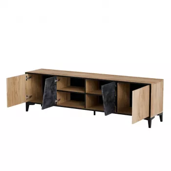 Cama 4D szafka RTV OVO 180x38xH53 dąb/beton