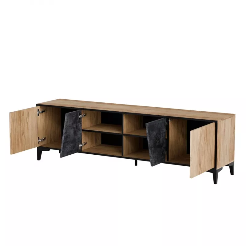 Cama 4D szafka RTV OVO 180x38xH53 dąb/beton