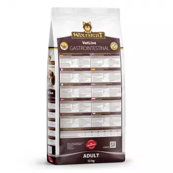 Sucha karma dla psa Wolfsblut VetLine Gastrointestinal Duck 12 kg — dieta weterynaryjna dla zdrowia układu pokarmowego, białko 20%, tłuszcz 10%