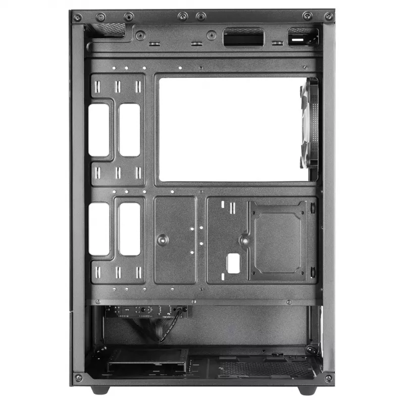 Obudowa PC TACENS Mars Gaming MC-XO Midi Tower Czarna — ATX/Micro-ATX/Mini-ITX, zasilacz na dole, 1×120mm wentylator tylny, obsługuje GPU do 328 mm