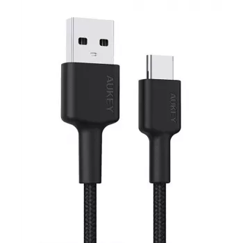 Kabel USB-C do USB-A Aukey CB-CA2, oplot nylonowy, Quick Charge 3A, 1 m