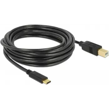 Kabel USB DeLOCK 83667 USB 2.0 4 m USB C USB B Czarny