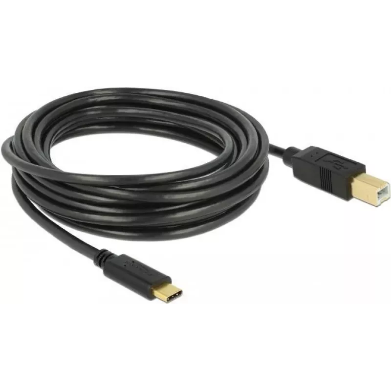 Kabel USB DeLOCK 83667 USB 2.0 4 m USB C USB B Czarny