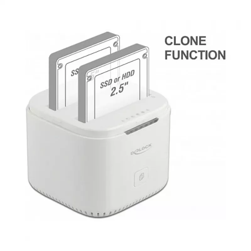 Stacja dokująca DeLOCK USB Type-C™ 3.2 dla 2 x 2,5-calowych SATA HDD/SSD