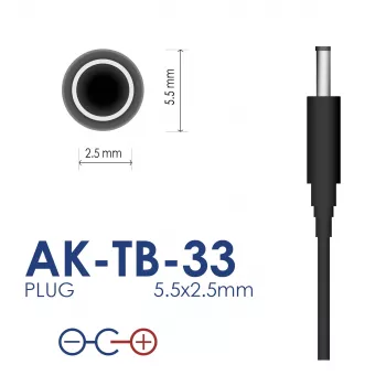 Zasilacz uniwersalny Akyga AK-TB-33, 5 V, 2 A, 10 W, 5,5 x 2,5 mm, 1,5 m