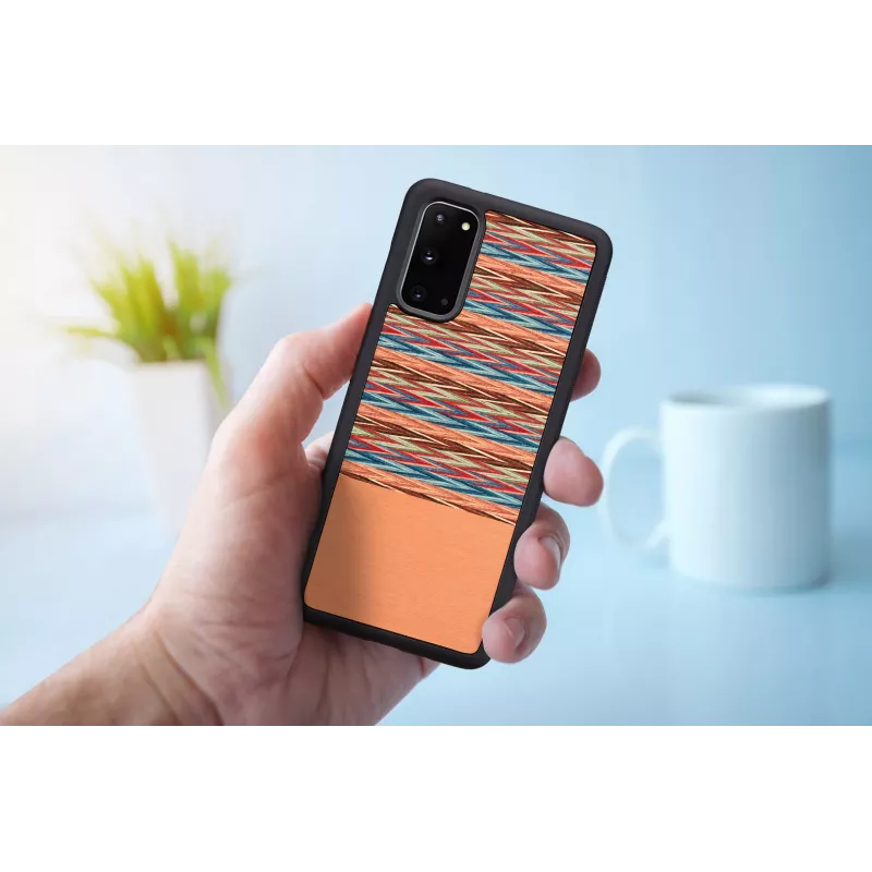 Etui na telefon man and wood Galaxy S20 brązowa krata czarny – ochronne etui do Samsung Galaxy S20