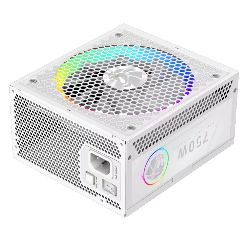 Zasilacz Gamemax, 80 PLUS, Gold | RGB 750G WH | 750 W
