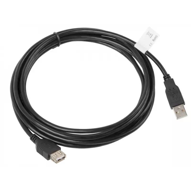 Kabel USB Lanberg CA-USBE-10CC-0030-BK 3m USB 2.0 Czarny