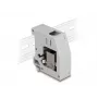 DeLOCK Adapter na szynę DIN Gniazdo RJ45 na gniazdo RJ45 Kat.6A Szary