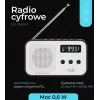 Przenośne radio cyfrowe Adler AD 1907 — AM/FM, tuner cyfrowy, alarm, USB-C, bateria 600 mAh, LCD, 20 ustawień, antena teleskopowa