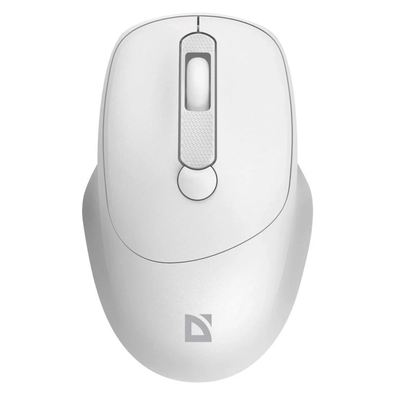 Mysz bezprzewodowa DEFENDER 52297 Silent Click — symetryczna, 2.4 GHz nano USB, 1600 DPI, biała