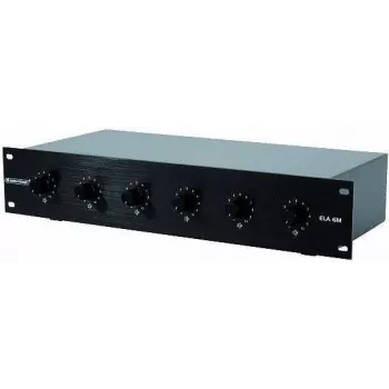 Omnitronic kontroler poziomu audio strefowy ELA 6M-Zonen LS-Regler 5W czarny — 6-strefowy, wyjście 5 W