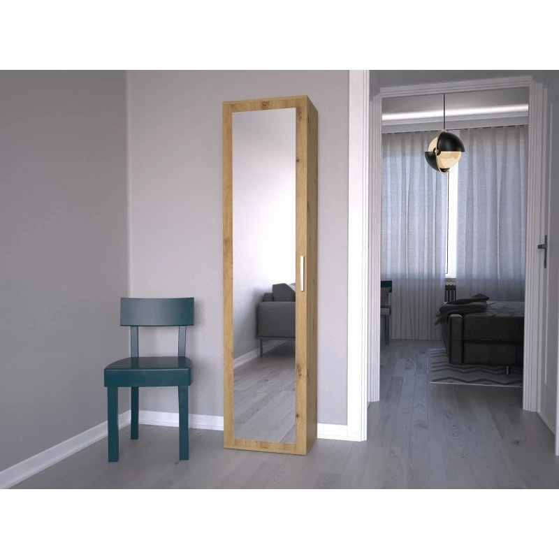 Top e Shop DUO SZAFKA ARTISAN – rama dębowa, 2 półki, 1 drzwi, 500×350×1800 mm