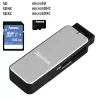 Hama 123900 czytnik kart USB 3.0 SD/microSD, aluminium, czarny/srebrny
