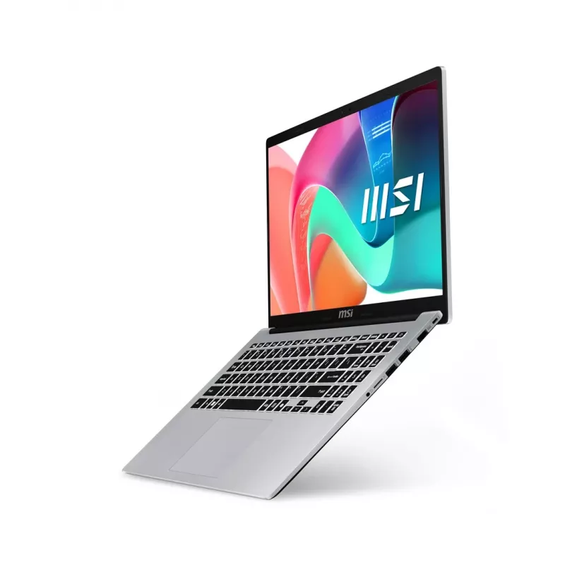 MSI Modern 15 F13MG-088PL Intel® Core™ i7 i7-1355U Laptop 39,6 cm (15,6) Full HD 16 GB DDR4-SDRAM 512 GB SSD Wi-Fi 6E (802.11ax) Windows 11 Pro Srebrny