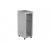 19-calowa szafa stojąca LANBERG 32U 600×800 mm szara z drzwiami szklanymi i LCD (płaski Pack)