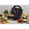 Opiekacz do kanapek Adler AD 3043, 1300 W, płyty z powłoką nieprzywierającą, 2 kanapki, powierzchnia grillowa 285×152 mm, czarny