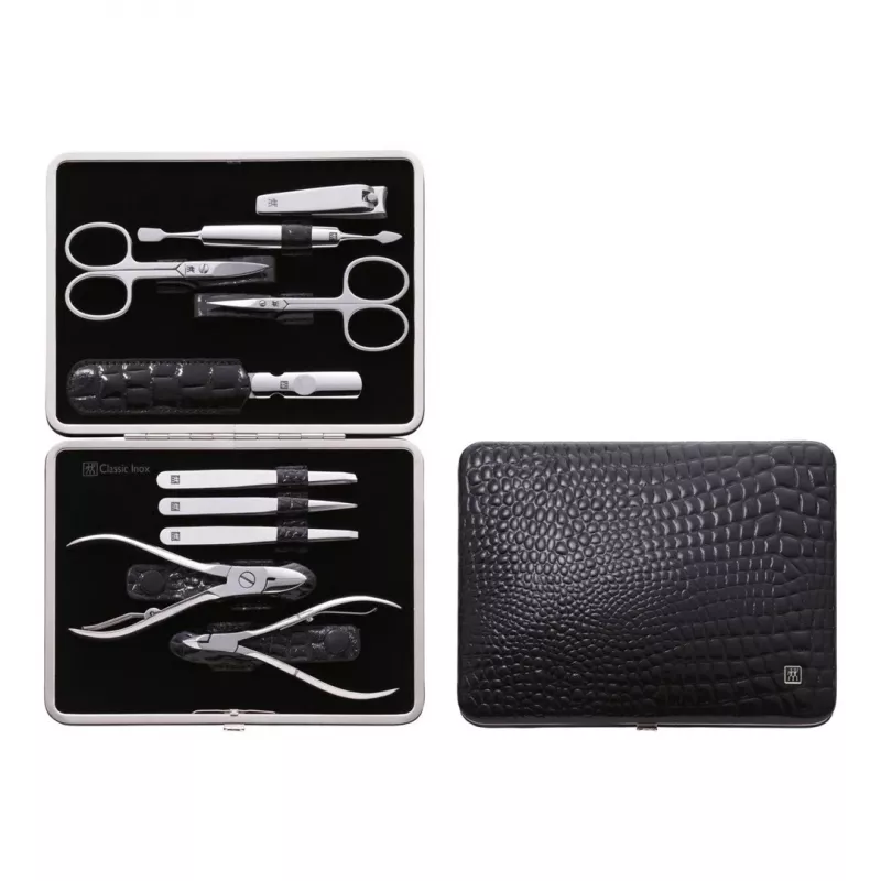Zestaw do manicure i pedicure ZWILLING 97509-004-0 ze stali nierdzewnej, czarny