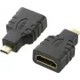 SpeaKa Professional Adapter HDMI [1x wtyk HDMI D Micro - 1x gniazdo HDMI] Czarny Pozłacane styki wtyków, kanał zwrotny audio (SP-7870184)