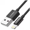 Kabel do telefonu komórkowego Ugreen 80822 US155 Czarny 1 m USB A Lightning