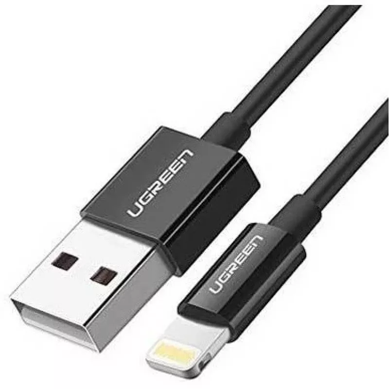 Kabel do telefonu komórkowego Ugreen 80822 US155 Czarny 1 m USB A Lightning