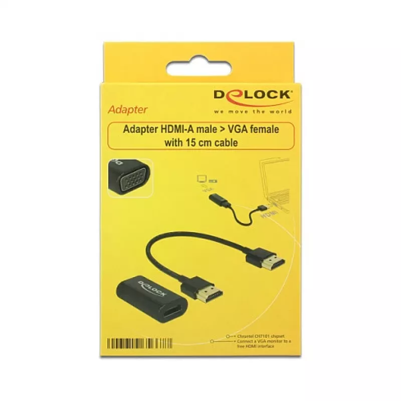 Kabel HDMI/VGA DeLOCK 65667 0,15 m