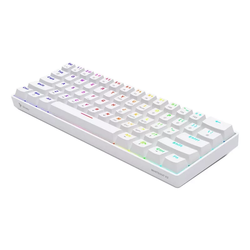 Klawiatura mechaniczna Whiteout X2, Blue Outemu, Hot Swap Savio Savgk-white