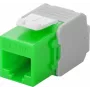 Wentronic Goobay CAT 6a KeyStone RJ45 Jack, nieekranowane, 500 MHz, zielono-białe (90687)