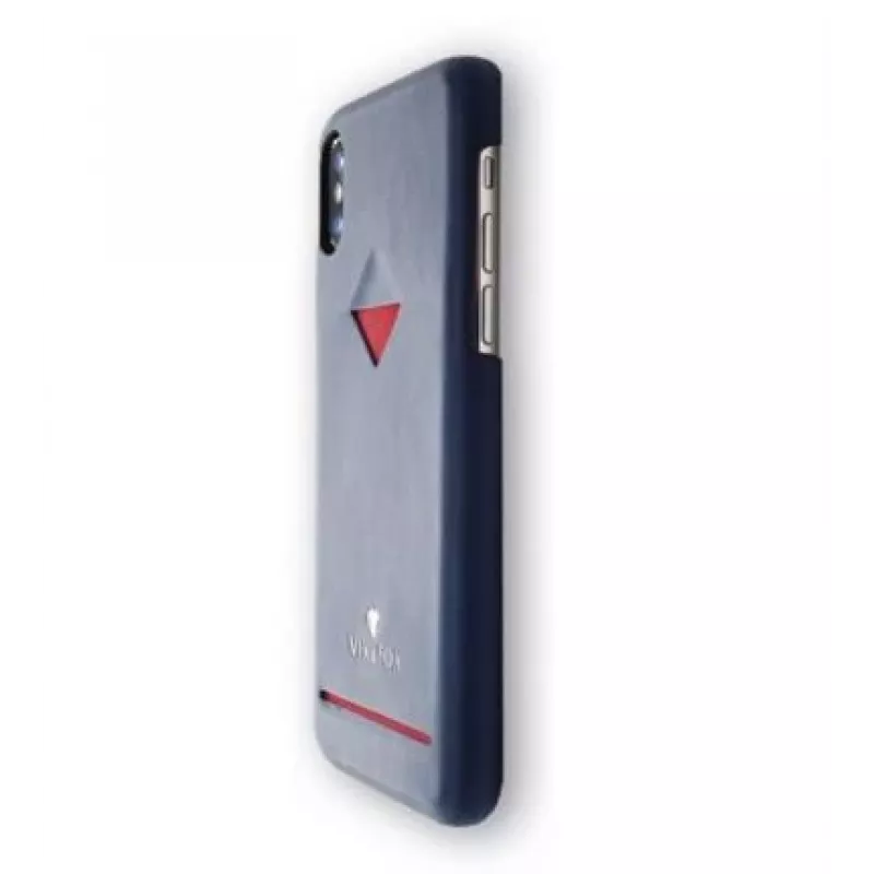 Card slot back shell VixFox dla Samsung S9, granatowy, ochronna obudowa telefonu z kieszonką na karty
