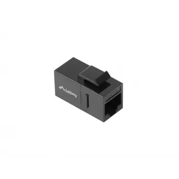 Moduł keystone LANBERG KSU6-3000 — Cat6 U/UTP RJ-45 żeński na RJ-45 żeński, płaska konstrukcja, czarny