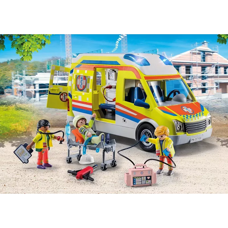 Playmobil 71202 City Life Karetka z światłami i dźwiękiem zestaw zabawkowy odpowiedni dla wieku 4+ pojedynczy