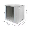 Szafa rack QOLTEC 19-calowa 12U model 54485 — obudowa sieciowa/serwerowa