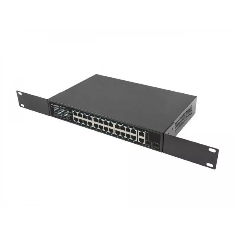 Przełącznik Lanberg 24x 100MB DSP+/2x Combo Rack 19 360W V2